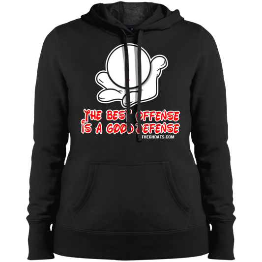 The GHOATS Custom Design. #5 The Best Offense is a Good Defense. Ladies' Pullover Hoodie