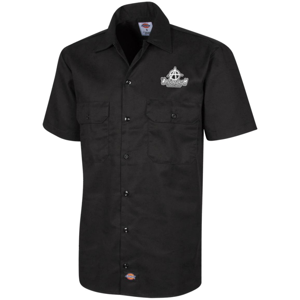 Embroidered Men's Short Sleeve Workshirt