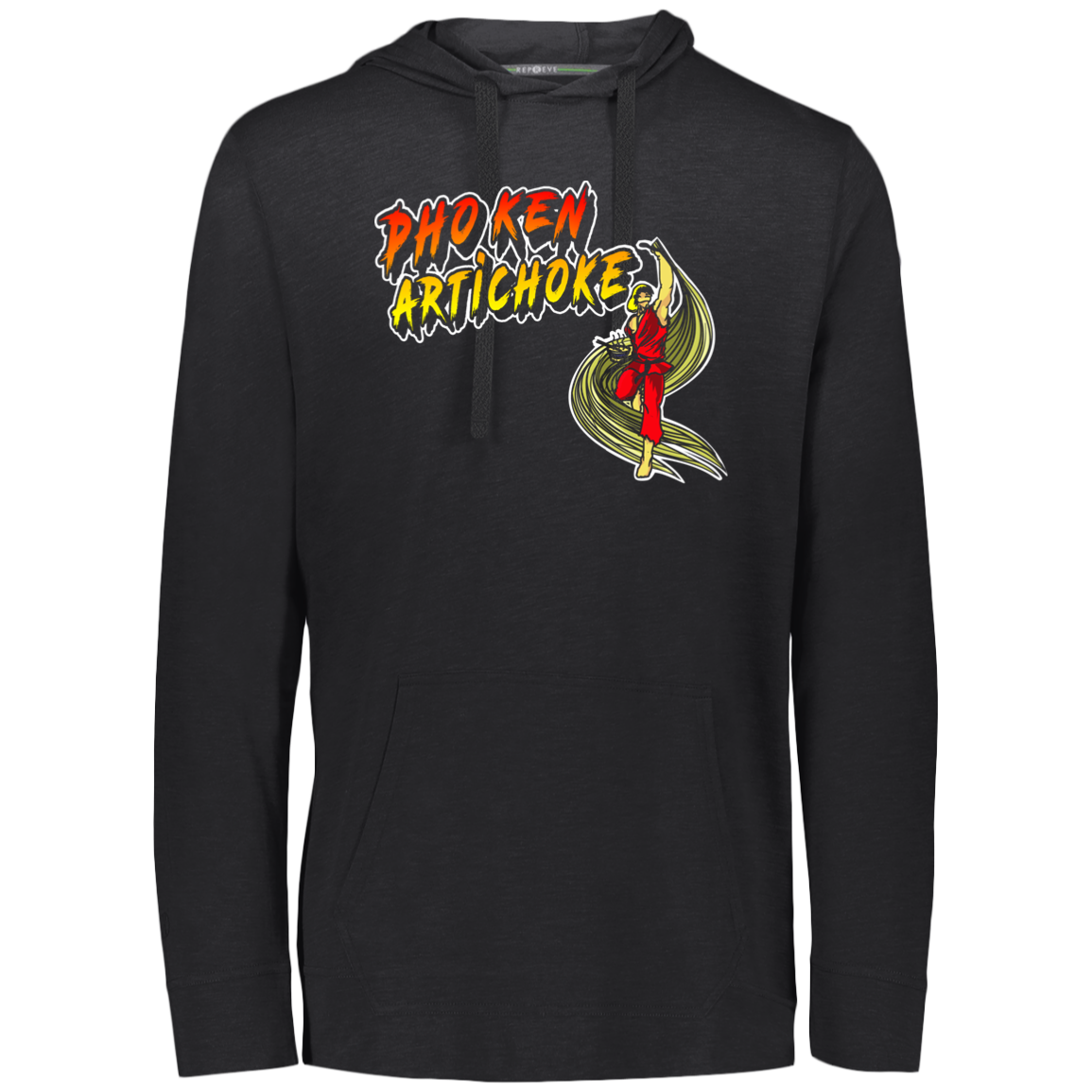 ArtichokeUSA Custom Design. Pho Ken Artichoke. Street Fighter Parody. Gaming. Eco Triblend T-Shirt Hoodie