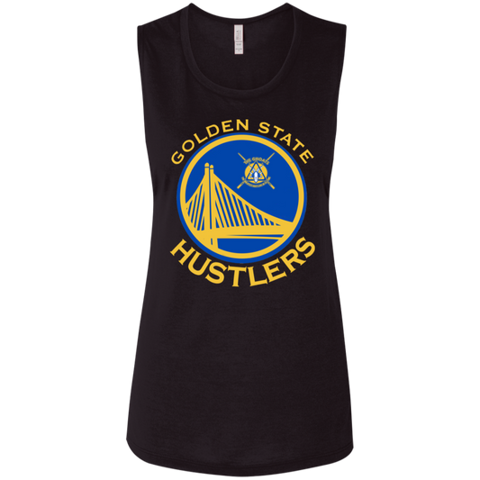 The GHOATS Custom Design. #12 GOLDEN STATE HUSTLERS.	Ladies' Flowy Muscle Tank