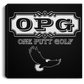 OPG Custom Design #0. OPG - One Putt Golf.  Front and Back Design. Square Canvas .75in Frame
