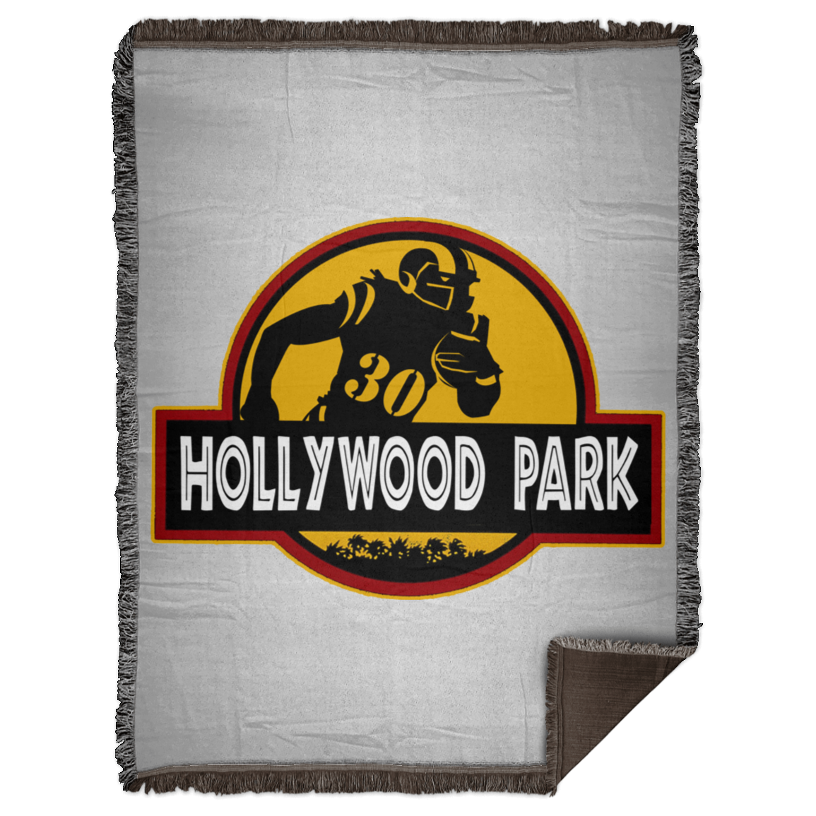 ArtichokeUSA Custom Design. LA Ram's Todd Gurley Jurassic Park Fan Art / Parody. Woven Blanket - 60x80