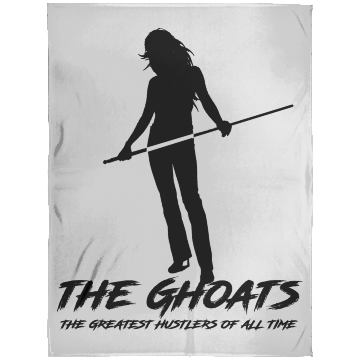 The GHOATS custom design #36. Shark Sighted. Female Pool Shark. Shoot At Your Own Risk. Pool / Billiards. Arctic Fleece Blanket 60x80