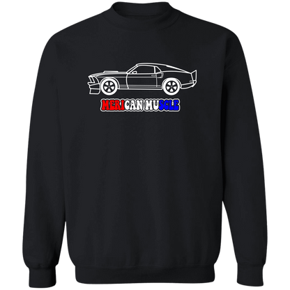 ArtichokeUSA Custom Design. Merican Muscle. Wu-Tang / Mustang Parody. Crewneck Pullover Sweatshirt