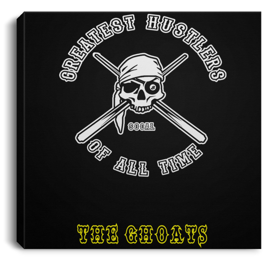 The GHOATS Custom Design. #4 Motorcycle Club Style. Ver 1/2. Square Canvas .75in Frame