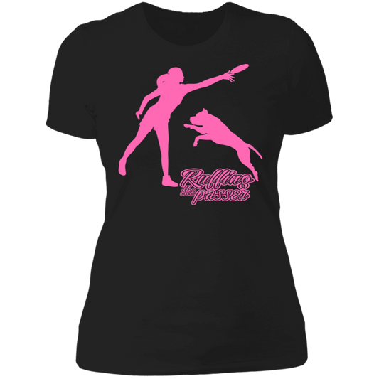 ArtichokeUSA Custom Design. Ruffing the Passer. Pitbull Edition. Female Version. Ladies' Boyfriend T-Shirt