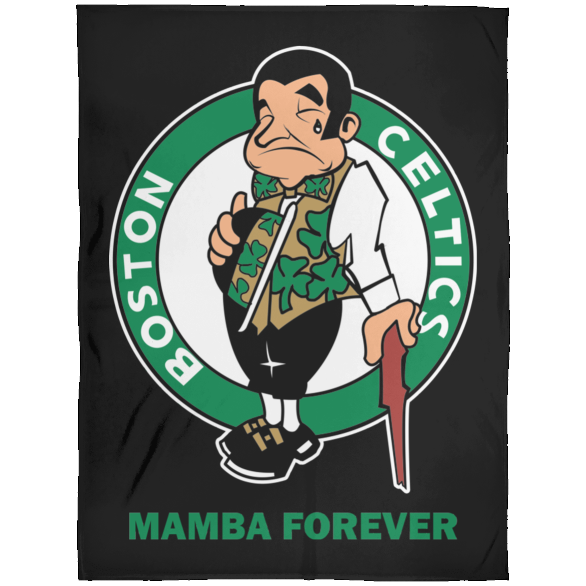 ArtichokeUSA Custom Design. RIP Kobe. Mamba Forever. Celtics / Lakers Fan Art Tribute. Arctic Fleece Blanket 60x80