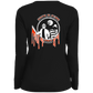 OPG Custom Design #23. Hack N Slice Golf. Freddy and Jason Fan Art. Ladies' Moisture-Wicking Long Sleeve V-Neck Tee