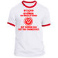Artichoke Fight Gear Custom Design #19. Sticks and Stones. Ringer Tee