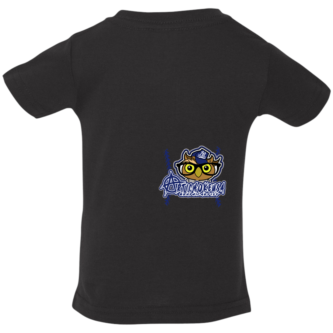 ArtichokeUSA Character and Font design. New York Owl. NY Yankees Fan Art. Let's Create Your Own Team Design Today. Infant Jersey T-Shirt