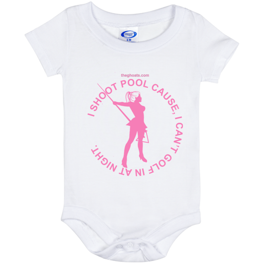 The GHOATS Custom Design #16. I shoot pool cause, I can't golf at night. I golf cause, I can't shoot pool in the day. Baby Onesie 6 Month