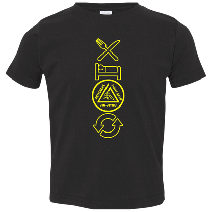 Artichoke Fight Gear Custom Design #9. EAT. SLEEP. JIU JITSU. REPEAT. Toddler Jersey T-Shirt