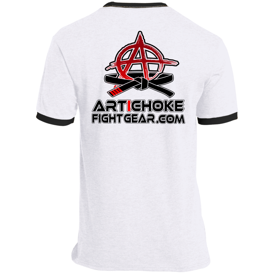 Artichoke Fight Gear Custom Design #8. Finish Him! Ringer Tee