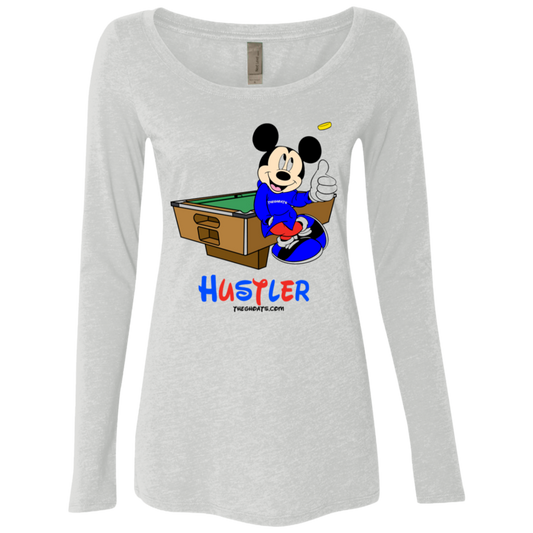 The GHOATS Custom Design. #18 Hustler Fan Art. Ladies' Triblend LS Scoop