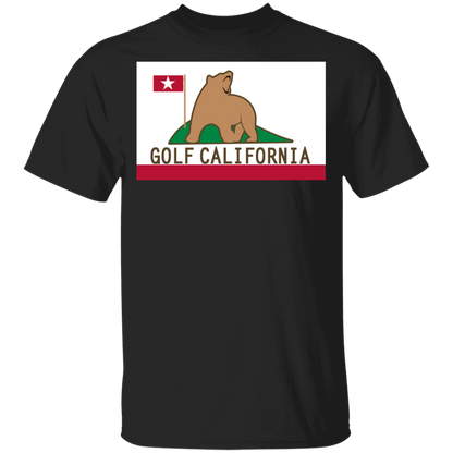OPG Custom Design #14. Golf California. California State Flag. Youth 100% Cotton T-Shirt