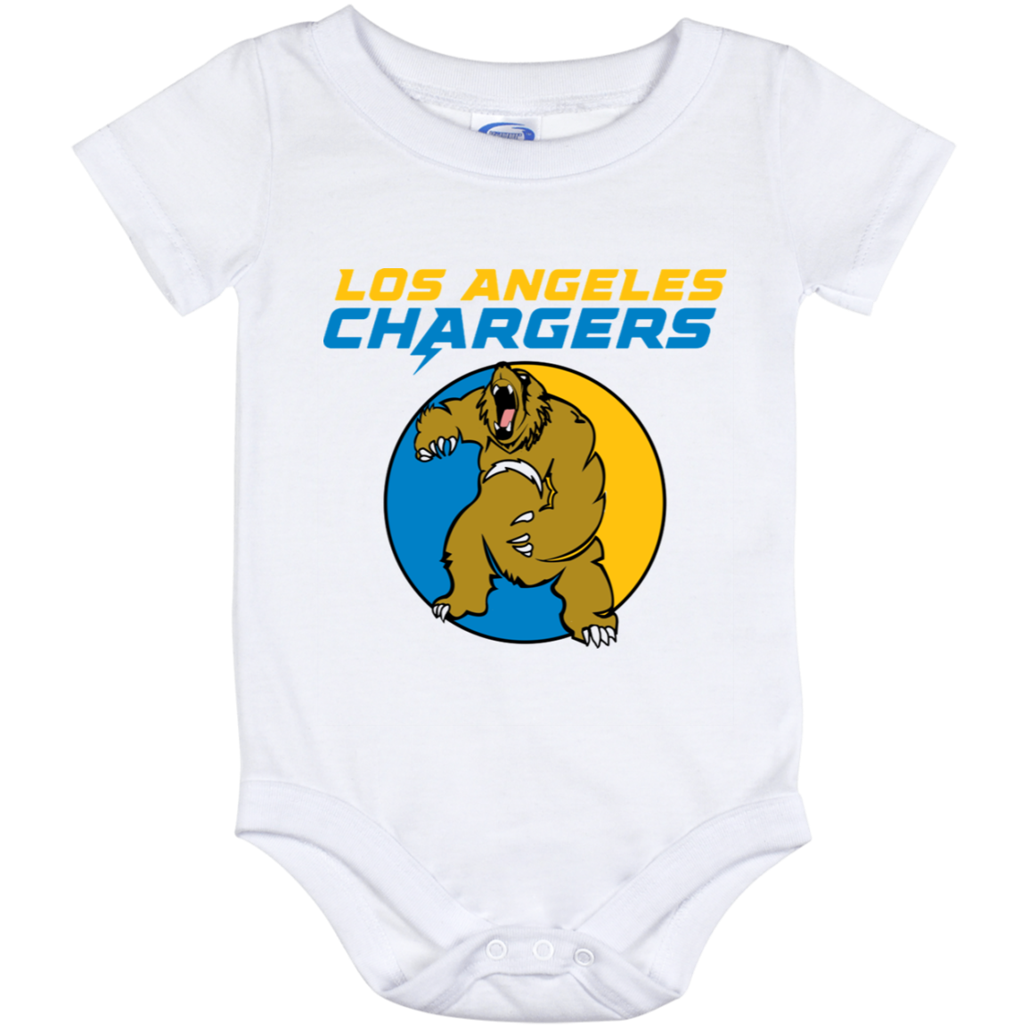ArtichokeUSA Custom Design. Los Angeles Chargers Fan Art. Baby Onesie 12 Month