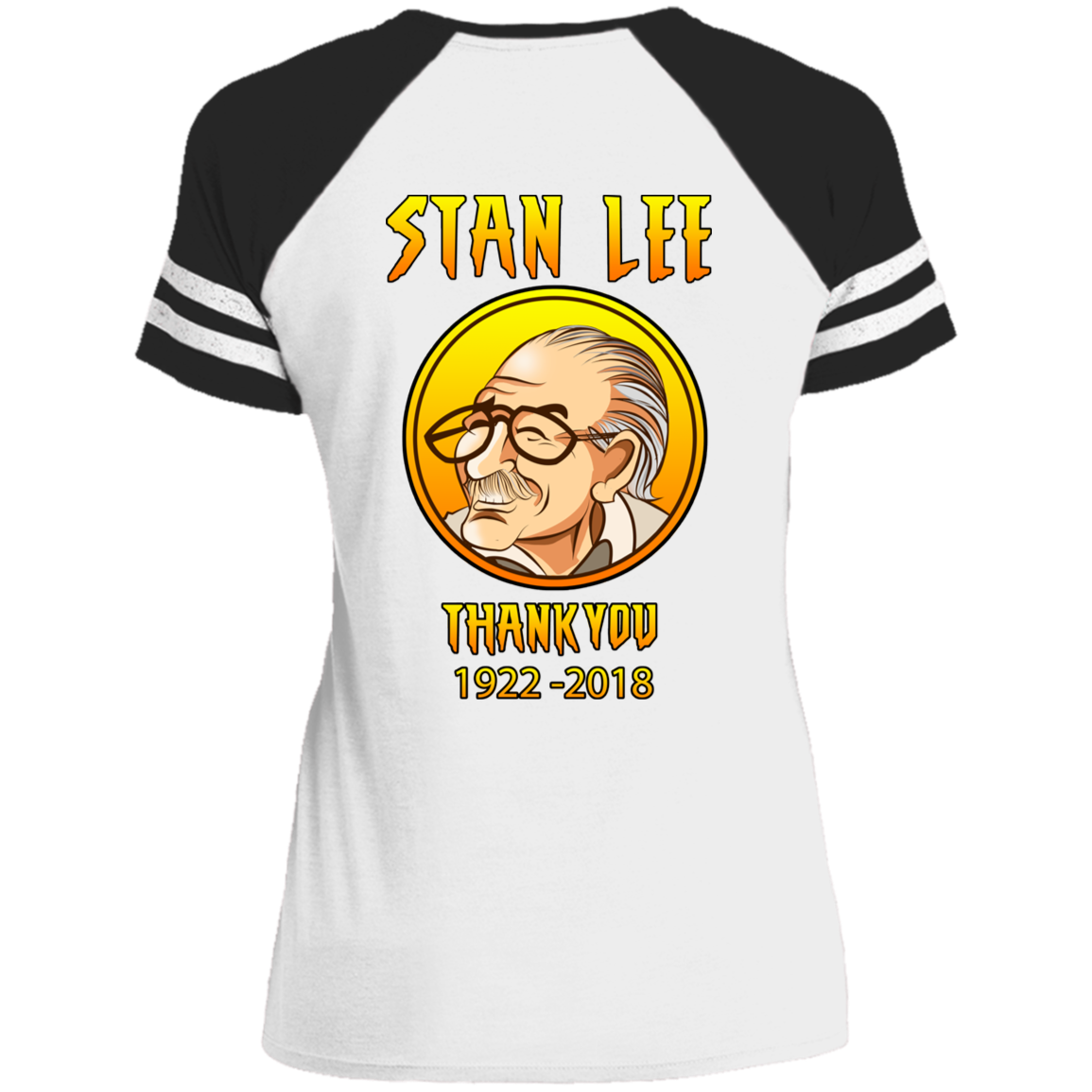 ArtichokeUSA Character and Font design. Stan Lee Thank You Fan Art. Let's Create Your Own Design Today. Ladies' Game V-Neck T-Shirt