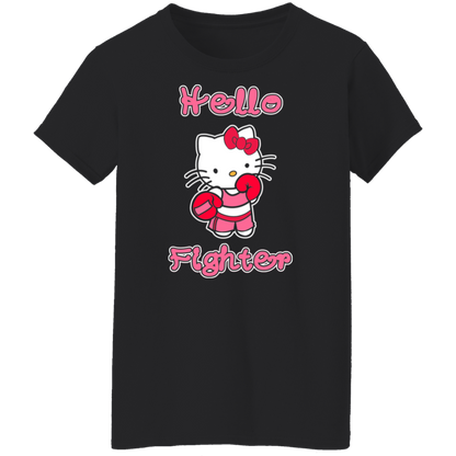 Artichoke Fight Gear Custom Design #11. Hello Fighter. Ladies' 100% Pre-Shrunk Cotton T-Shirt