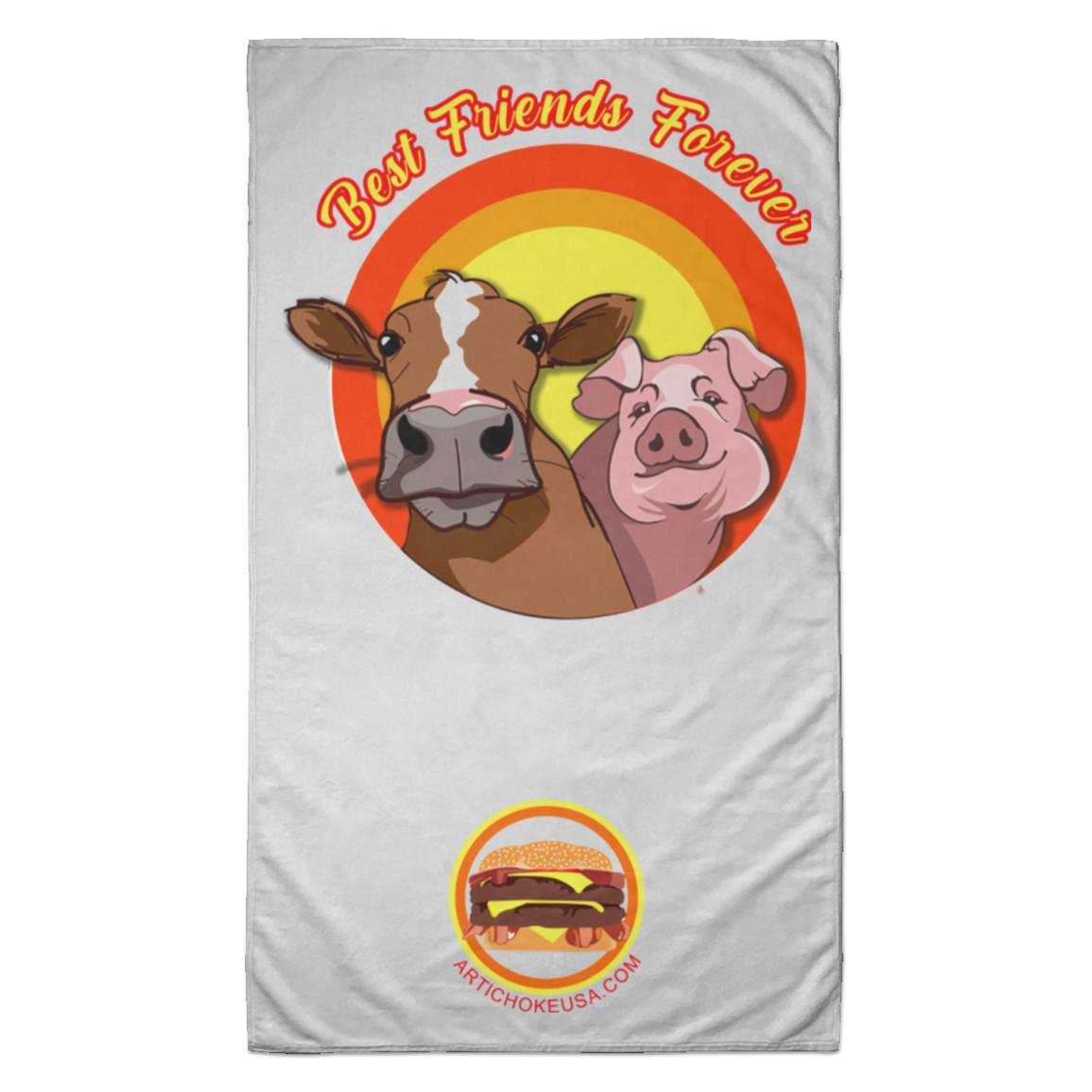 ArtichokeUSA Custom Design. Best Friends Forever. Bacon Cheese Burger. Towel - 35x60