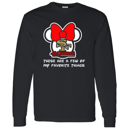 ArtichokeUSA Custom Design #51. These are a few of my favorite things. SF 49ers/Hello Kitty/Mickey Mouse Fan Art. 100% Cotton Jersey Knit T-Shirt