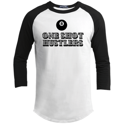 The GHOATS Custom Design. #22 One Shot Hustlers. Youth 3/4 Raglan Sleeve Shirt