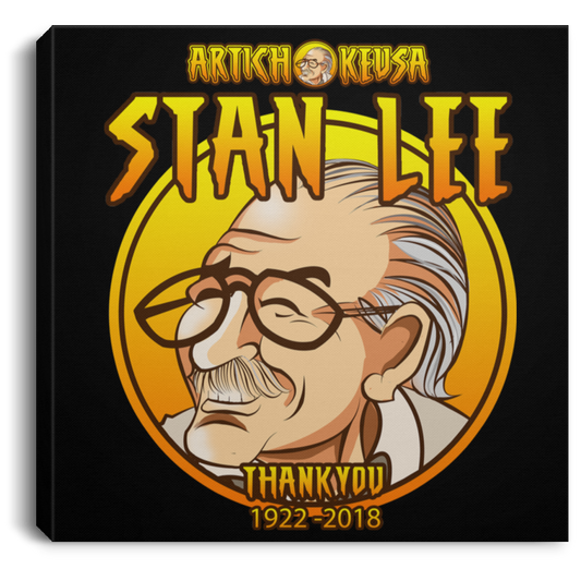 ArtichokeUSA Character and Font design. Stan Lee Thank You Fan Art. Let's Create Your Own Design Today. Square Canvas .75in Frame