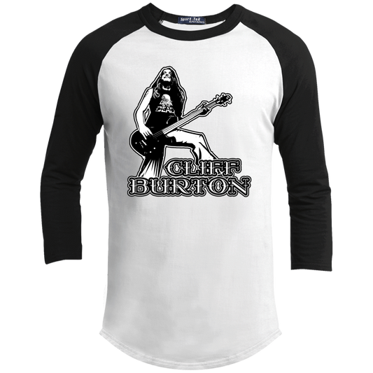 ArtichokeUSA Custom Design. Cliff Burton Tribute. Youth 3/4 Raglan Sleeve Shirt