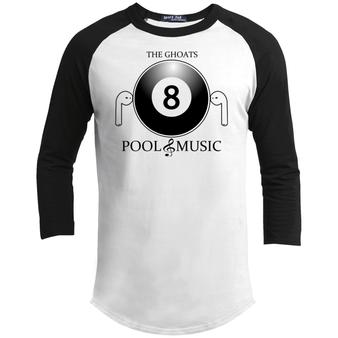 The GHOATS Custom Design. #19 Pool & Music. Youth 3/4 Raglan Sleeve Shirt