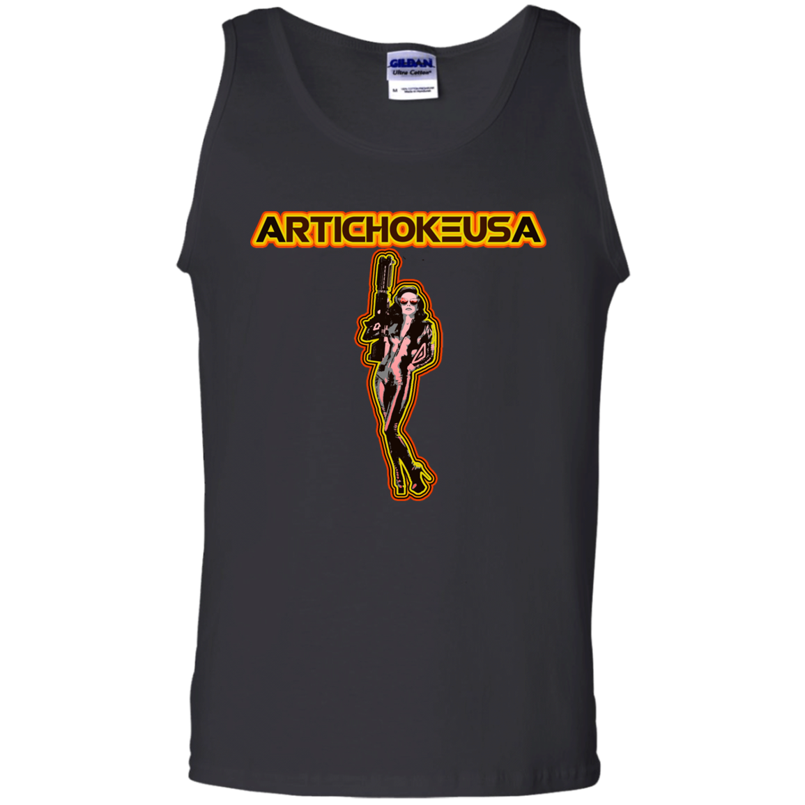 ArtichokeUSA Character and Font design. Let's Create Your Own Team Design Today. Mary Boom Boom. Men's 100% Cotton Tank Top