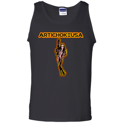 ArtichokeUSA Character and Font design. Let's Create Your Own Team Design Today. Mary Boom Boom. Men's 100% Cotton Tank Top
