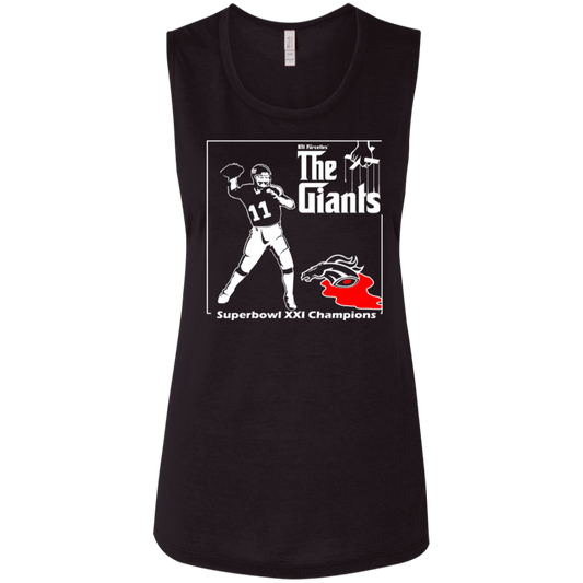 ArtichokeUSA Custom Design. Godfather Simms. NY Giants Superbowl XXI Champions. Fan Art. Ladies' Flowy Muscle Tank