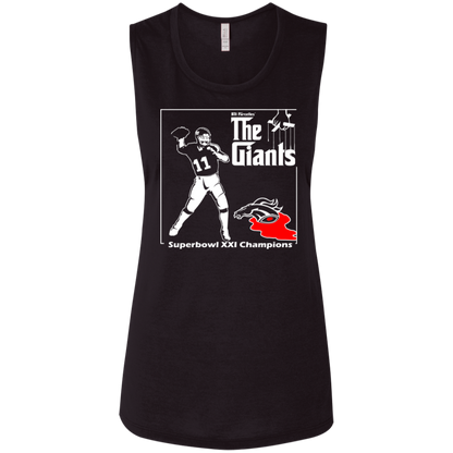 ArtichokeUSA Custom Design. Godfather Simms. NY Giants Superbowl XXI Champions. Fan Art. Ladies' Flowy Muscle Tank
