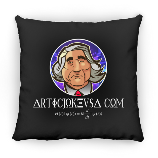 ArtichokeUSA Custom Design. Michio Kaku Fan Art. Large Square Pillow
