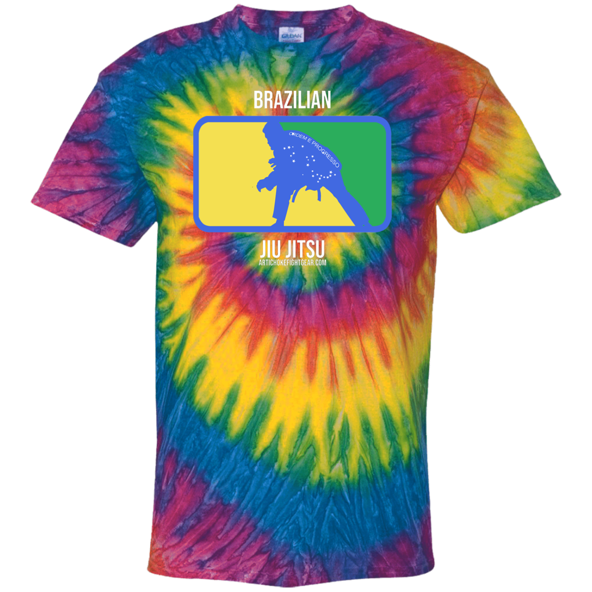 Artichoke Fight Gear Custom Design #13. BJJ, The New National Pastime. Youth Tie Dye T-Shirt