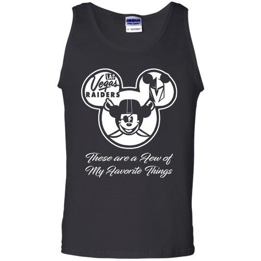 ArtichokeUSA Custom Design. Las Vegas Raiders & Mickey Mouse Mash Up. Fan Art. Parody. Men's 100% Cotton Tank Top