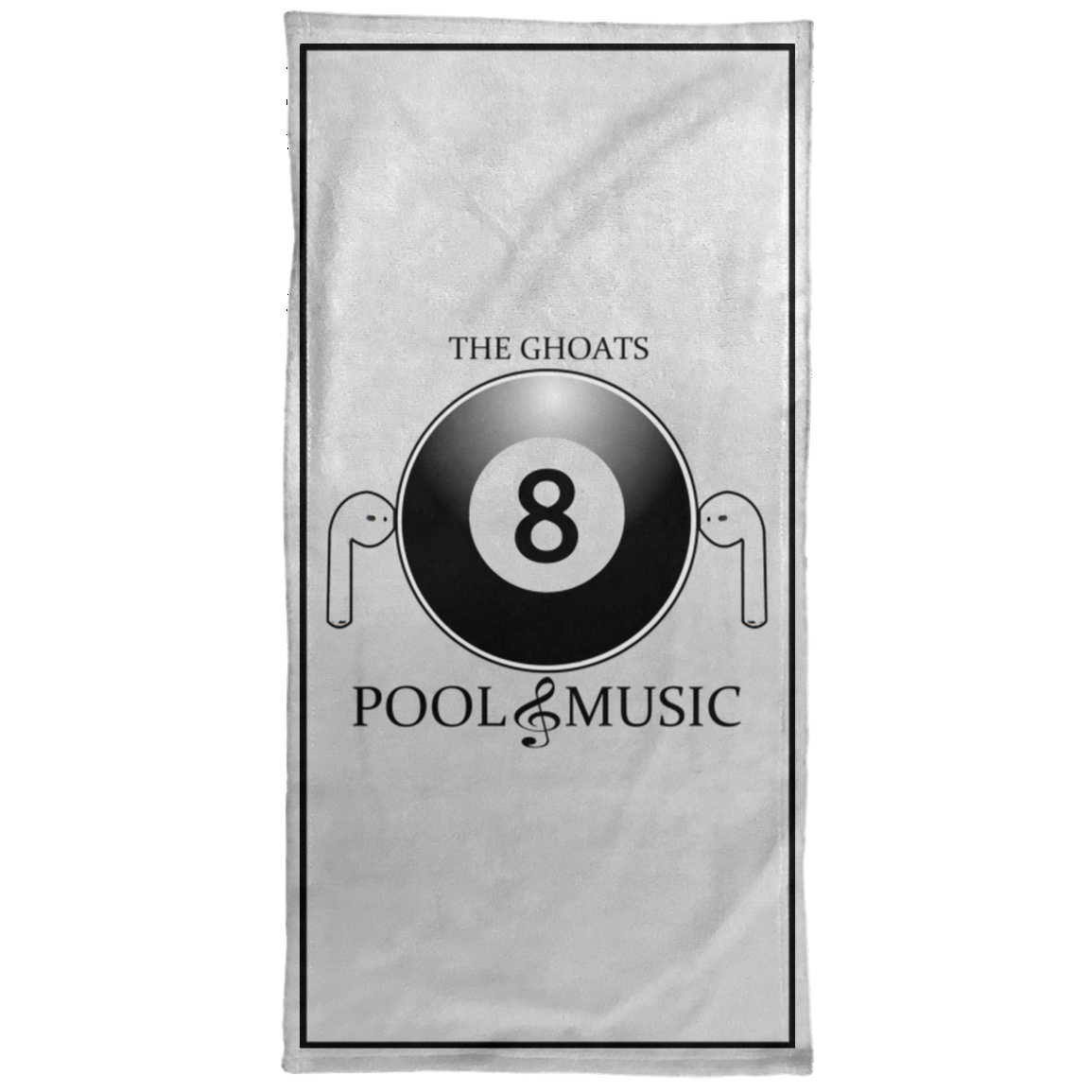 The GHOATS Custom Design. #19 Pool & Music. Towel - 15x30