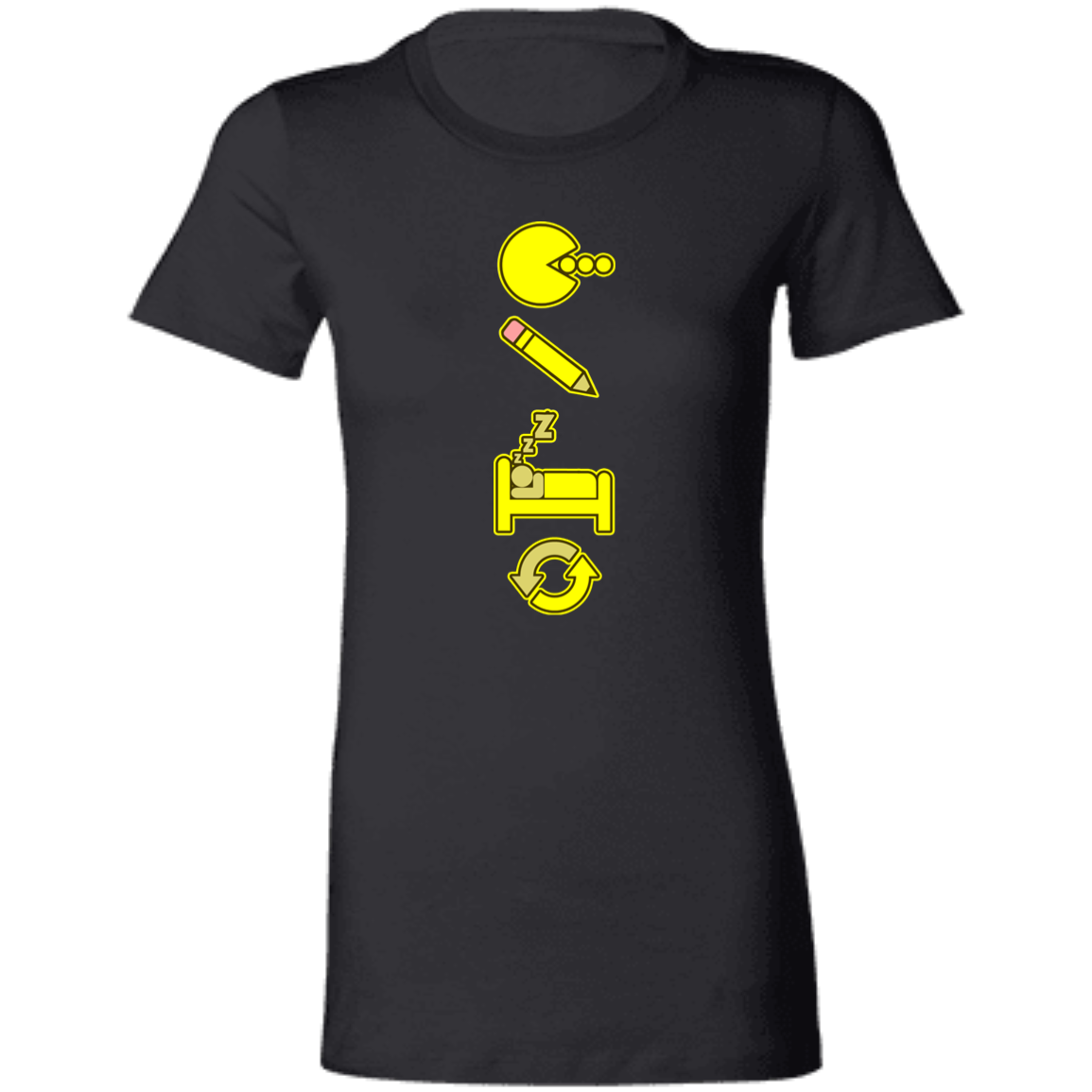 Artichoke Custom Design. Eat. Draw. Sleep. Repeat. Ladies' Favorite T-Shirt