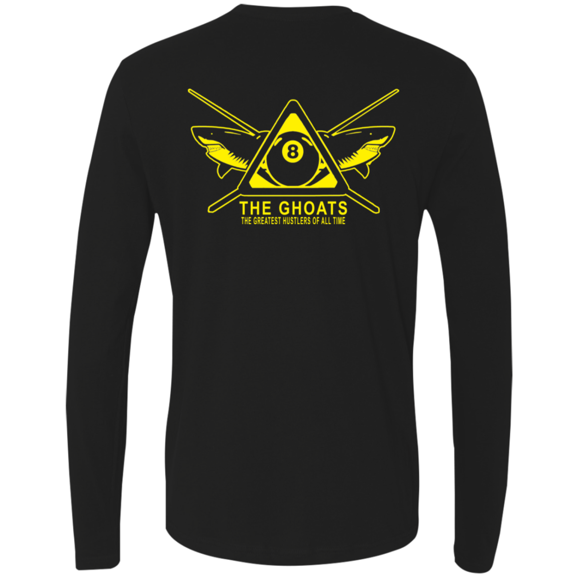 The GHOATS Custom Design #35. Beware of Sharks. Shoot at Your Own Risk. Ultra Soft Fitted Men's Long Sleeve