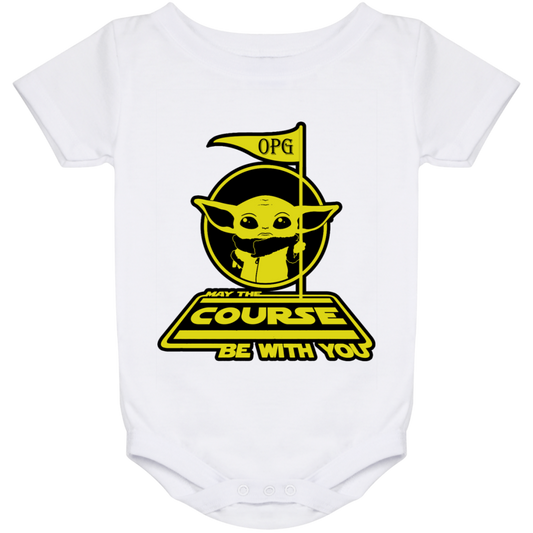 OPG Custom Design #21. May the course be with you. Star Wars Parody and Fan Art. Baby Onesie 24 Month