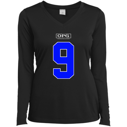 OPG Custom Design #17. Back 9. Ladies’ Long Sleeve Performance V-Neck Tee