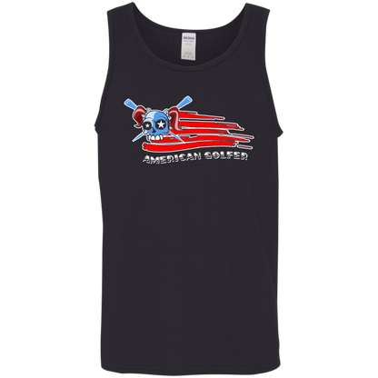 OPG Custom Design #12. American Golfer. Female Edition. 100% Cotton Tank Top