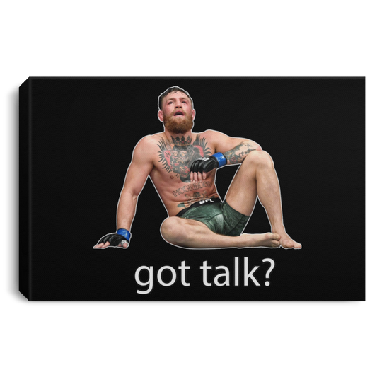 Artichoke Fight Gear Custom Design #12. Got Talk? MMA.  Landscape Canvas .75in Frame