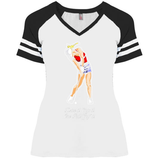 DM476 Ladies' Game V-Neck T-Shirt