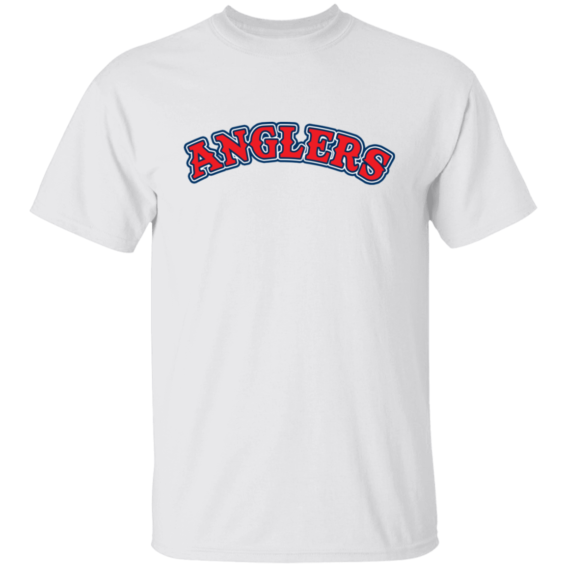 ArtichokeUSA Custom Design. Anglers. Southern California Sports Fishing. Los Angeles Angels Parody. 5.3 oz. T-Shirt