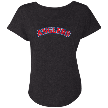 ArtichokeUSA Custom Design. Anglers. Southern California Sports Fishing. Los Angeles Angels Parody. Ladies' Triblend Dolman Sleeve