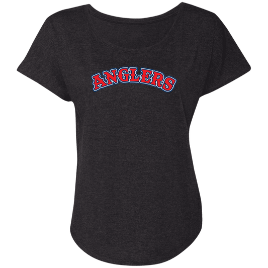 ArtichokeUSA Custom Design. Anglers. Southern California Sports Fishing. Los Angeles Angels Parody. Ladies' Triblend Dolman Sleeve