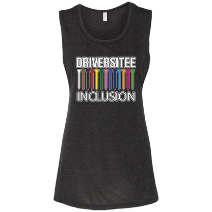 ZZZ#06 OPG Custom Design. DRIVER-SITEE & INCLUSION. Ladies' Flowy Muscle Tank