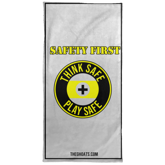 The GHOATS Custom Design. #31 Think Safe. Play Safe. Towel - 15x30