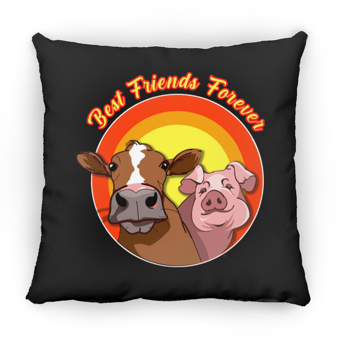 ArtichokeUSA Custom Design. Best Friends Forever. Bacon Cheese Burger. Large Square Pillow