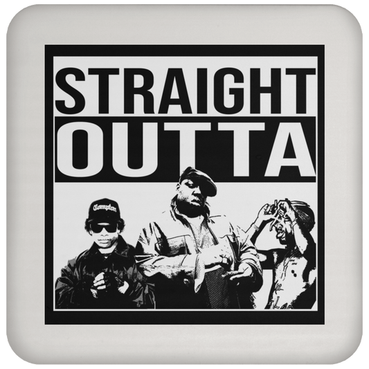 ArtichokeUSA Custom Design #23. GOATs of Rap. Straight Outta Rappers. Parody Fan Art. Coaster
